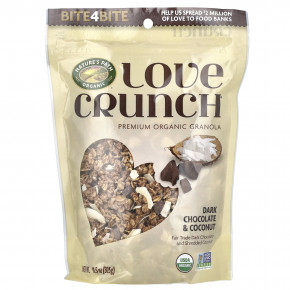 Nature's Path, Love Crunch®, органическая гранола премиального качества, темный шоколад и кокос, 325 г (11,5 унции) - описание