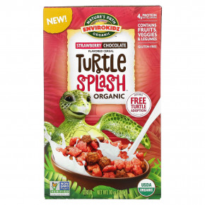 Nature's Path, Organic Turtle Splash Cereal, клубничный шоколад, 284 г (10 унций) - описание