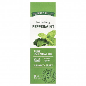 Nature's Truth, чистое эфирное масло, освежающая перечная мята, 15 мл (0,51 жидк. унции) в Москве - eco-herb.ru | фото