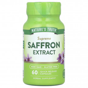 Nature's Truth, Экстракт шафрана Supreme, 60 капсул с быстрым высвобождением (88,5 мг на капсулу) в Москве - eco-herb.ru | фото