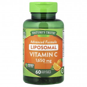 Nature's Truth, липосомальный витамин C, улучшенная формула, 60 капсул с быстрым высвобождением - описание | фото