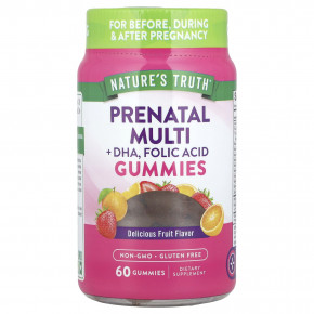 Nature's Truth, Prenatal Multi + DHA, жевательные мармеладки с фолиевой кислотой, вкусные фрукты, 60 жевательных таблеток в Москве - eco-herb.ru | изображение Nature's Truth, Prenatal Multi + DHA, жевательные мармеладки с фолиевой кислотой, вкусные фрукты, 60 жевательных таблеток в Москве - eco-herb.ru | фото