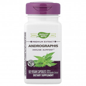 Nature's Way, андрографис, 60 веганских капсул - описание | фото