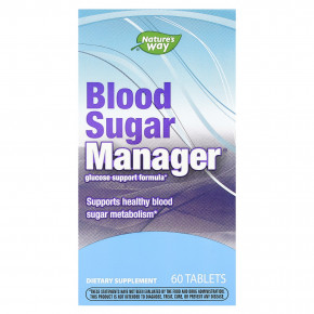 Nature's Way, Blood Sugar Manager, 60 таблеток - описание | фото