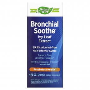 Nature's Way, Bronchial Soothe®, сироп с экстрактом листьев плюща, для детей от 6 лет, 120 мл (4 жидк. Унции) - описание | фото