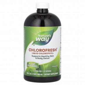 Nature's Way, Chlorofresh, жидкий хлорофилл, без добавок, 480 мл (16 жидк. унций) в Москве - eco-herb.ru | фото