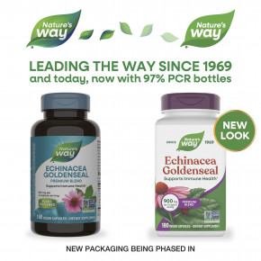 Nature's Way, эхинацея желтокорень, смесь премиального качества, 180 веганских капсул (450 мг в 1 капсуле) в Москве - eco-herb.ru | фото