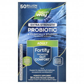 Nature's Way, Fortify®, пробиотик, для взрослых, 50 млрд, 30 капсул с отсроченным высвобождением - описание | фото
