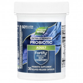 Nature's Way, Fortify®, пробиотик, для взрослых, 50 млрд, 30 капсул с отсроченным высвобождением в Москве - eco-herb.ru | фото