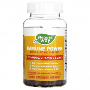 Nature's Way, Immune Power, смесь тройного действия, клубника и апельсин, 90 жевательных таблеток в Москве - eco-herb.ru | фото