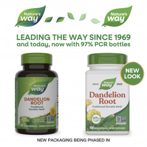 Nature's Way, корень одуванчика, 100 веганских капсул (525 мг в 1 капсуле) в Москве - eco-herb.ru | фото