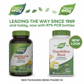 Nature's Way, Корень одуванчика, 180 веганских капсул (525 мг на капсулу) в Москве - eco-herb.ru | фото