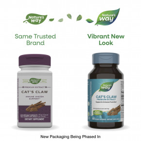 Nature's Way, кошачий коготь, 175 мг, 60 веганских капсул в Москве - eco-herb.ru | фото