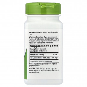 Nature's Way, красный клевер, 100 веганских капсул (400 мг в 1 капсуле) в Москве - eco-herb.ru | фото