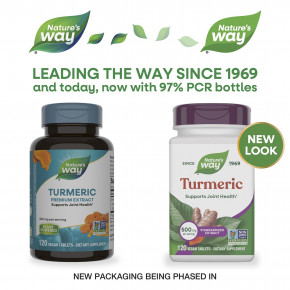 Nature's Way, куркума, стандартизированный экстракт, 500 мг, 120 веганских таблеток в Москве - eco-herb.ru | фото