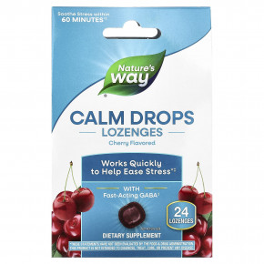 Nature's Way, Леденцы для успокаивающих капель, вишня`` 24 пастилки - описание | фото