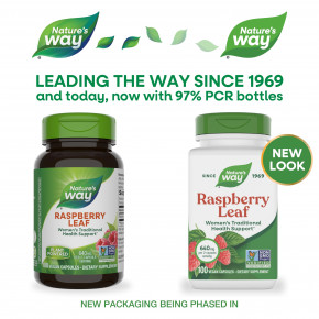 Nature's Way, лист малины, 100 веганских капсул (320 мг в 1 капсуле) в Москве - eco-herb.ru | фото