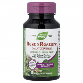 Nature's Way, Rest & Restore, без мелатонина, 30 капсул в Москве - eco-herb.ru | изображение Nature's Way, Rest & Restore, без мелатонина, 30 капсул в Москве - eco-herb.ru | фото