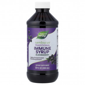Nature's Way, Sambucus®, традиционный сироп для укрепления иммунитета, бузина, 240 мл (8 жидк. унций) в Москве - eco-herb.ru | фото