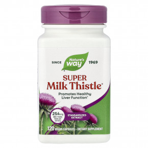 Nature's Way, Super Milk Thistle®, 120 веганских капсул - описание | фото