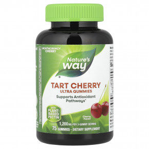 Nature's Way, Tart Cherry Ultra Gummies, вишня, 75 жевательных таблеток - описание | фото
