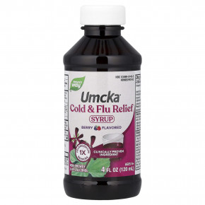 Nature's Way, Umcka®, сироп от простуды и гриппа, для детей от 6 лет, с ягодным вкусом, 120 мл (4 жидк. унции) в Москве - eco-herb.ru | фото