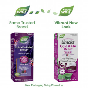 Nature's Way, Umcka®, сироп от простуды и гриппа, для детей от 6 лет, с ягодным вкусом, 120 мл (4 жидк. унции) в Москве - eco-herb.ru | фото
