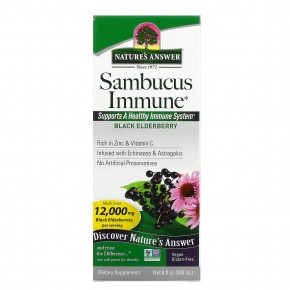 Nature's Answer, Sambucus Immune, черная бузина, 12 000 мг, 240 мл (8 жидк. унций) в Москве - eco-herb.ru | фото