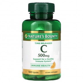 Nature's Bounty, Витамин C с замедленным высвобождением, 500 мг, 100 капсул в Москве - eco-herb.ru | фото