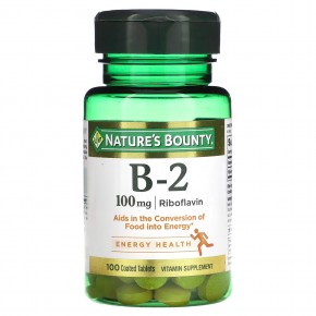 Nature's Bounty, Витамин B-2, 100 мг, 100 таблеток, покрытых оболочкой в Москве - eco-herb.ru | фото