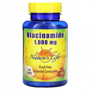 Nature's Life, Ниацинамид, 1000 мг, 100 таблеток в Москве - eco-herb.ru | фото