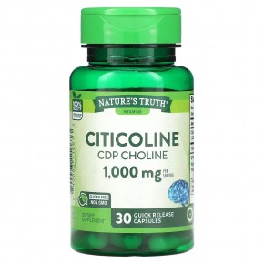 Nature's Truth, Citicoline CDP Choline, 1000 мг, 30 капсул с быстрым высвобождением в Москве - eco-herb.ru | фото