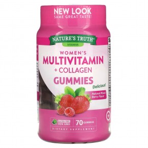Nature's Truth, Multivitmain + Collagen для женщин, натуральная ягодная смесь, 70 жевательных таблеток в Москве - eco-herb.ru | фото