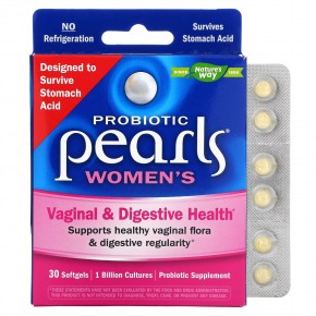 Nature's Way, Pearls, пробиотик для женщин, 1 млрд КОЕ, 30 капсул - описание