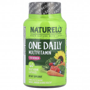 NATURELO, Мультивитамины для женщин One Daily, 60 вегетарианских капсул - описание