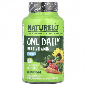 NATURELO, Мультивитамины для мужчин One Daily, 60 вегетарианских капсул - описание