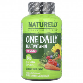 NATURELO, Мультивитамины One Daily, для женщин, 240 вегетарианских капсул - описание