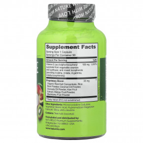 NATURELO, витамин E, 180 мг, 90 вегетарианских капсул в Москве - eco-herb.ru | фото