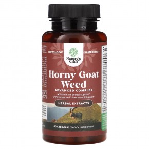 Nature's Craft, Horny Goat Weed, 500 мг, 60 капсул в Москве - eco-herb.ru | фото