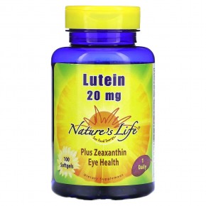 Natures Life, Lutein , 20 mg, 100 Softgels в Москве - eco-herb.ru | фото