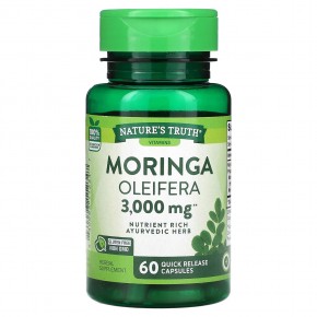 Nature's Truth, Moringa Oleifera, 6000 мг, 60 капсул с быстрым высвобождением (3000 мг в каждой капсуле) в Москве - eco-herb.ru | фото