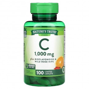 Nature's Truth, Витамин C, 1000 мг, 100 капсул в оболочке в Москве - eco-herb.ru | фото