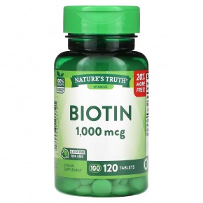 Natures Truth, Vitamins, Biotin, 1,000 mcg, 120 Tablets в Москве - eco-herb.ru | фото
