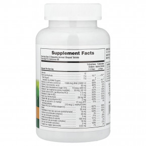 NaturesPlus, Animal Parade®, жевательные мультивитамины для детей, со вкусом апельсина, 180 таблеток в форме животных в Москве - eco-herb.ru | фото