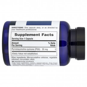 NaturesPlus, BrainCeutix® PQQ, 20 мг, 60 капсул в Москве - eco-herb.ru | фото