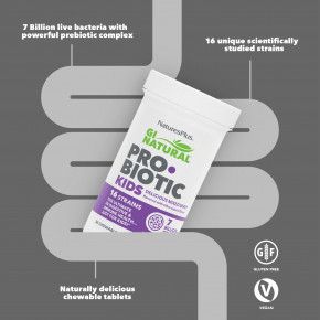 NaturesPlus, GI Natural®, пробиотик для детей, со вкусом ягод, 30 жевательных таблеток в Москве - eco-herb.ru | фото