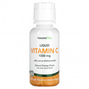 NaturesPlus, Жидкий витамин C, натуральный апельсин, 1000 мг, 236,56 мл (8 жидк. унц.) - описание | фото