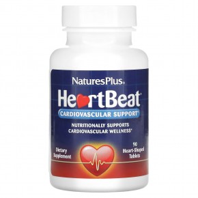 NaturesPlus, HeartBeat, поддержка сердечно-сосудистой системы, 90 таблеток в форме сердца в Москве - eco-herb.ru | фото