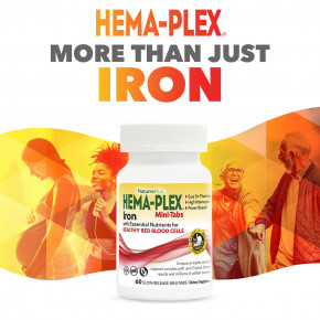 NaturesPlus, Hema-Plex®, 60 мини-таблеток медленного высвобождения в Москве - eco-herb.ru | фото