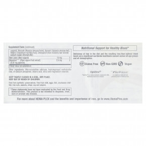 NaturesPlus, Hema-Plex®, железо с незаменимыми питательными веществами для здоровых эритроцитов, 60 таблеток медленного высвобождения в Москве - eco-herb.ru | фото